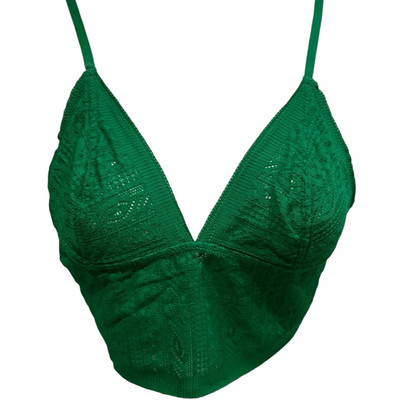 Aerie Green Alpine Cable Lace Longline Bralette Medium New with Tag