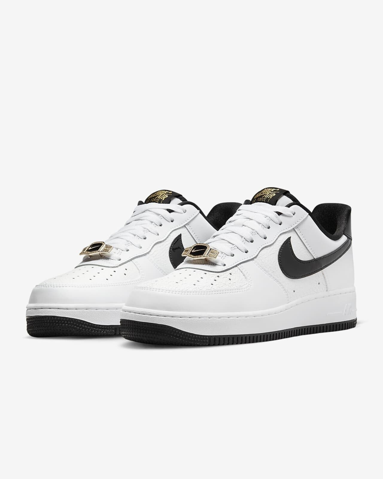 Men’s Size 11 Nike Air Force 1 '07 LV8 EMB 'World Champ' White Black  DR9866-100