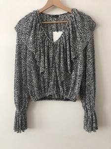 zara ruffled pleated top