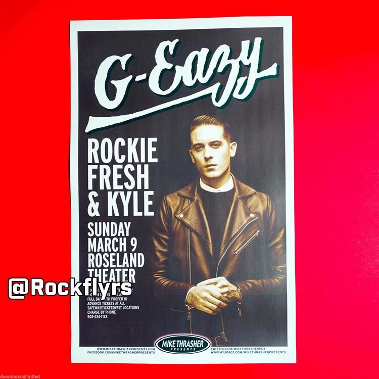 G-EAZY 2014 Concert Promo 11x17 Street Poster. Portland, Oregon.