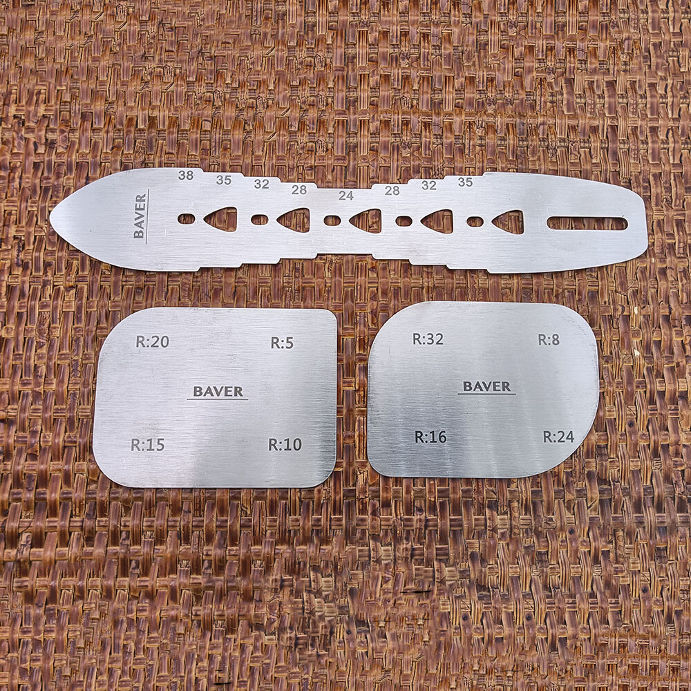 Leather Craft Belt Punch Hole Spacing Template with Arc fillet Desig