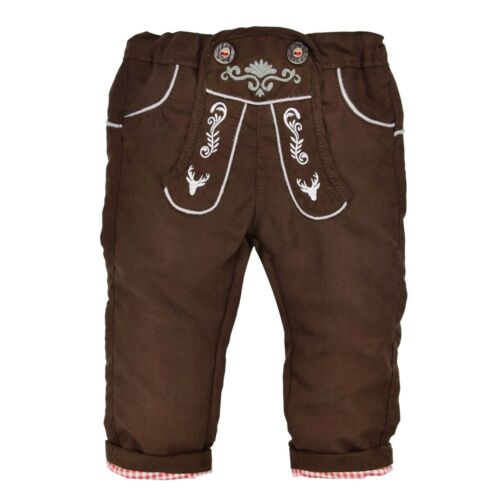 Pantalon traditionnel Bondi Gippelkraxler pantalon bébé marron taille 74 - 116 neuf - Photo 1/3