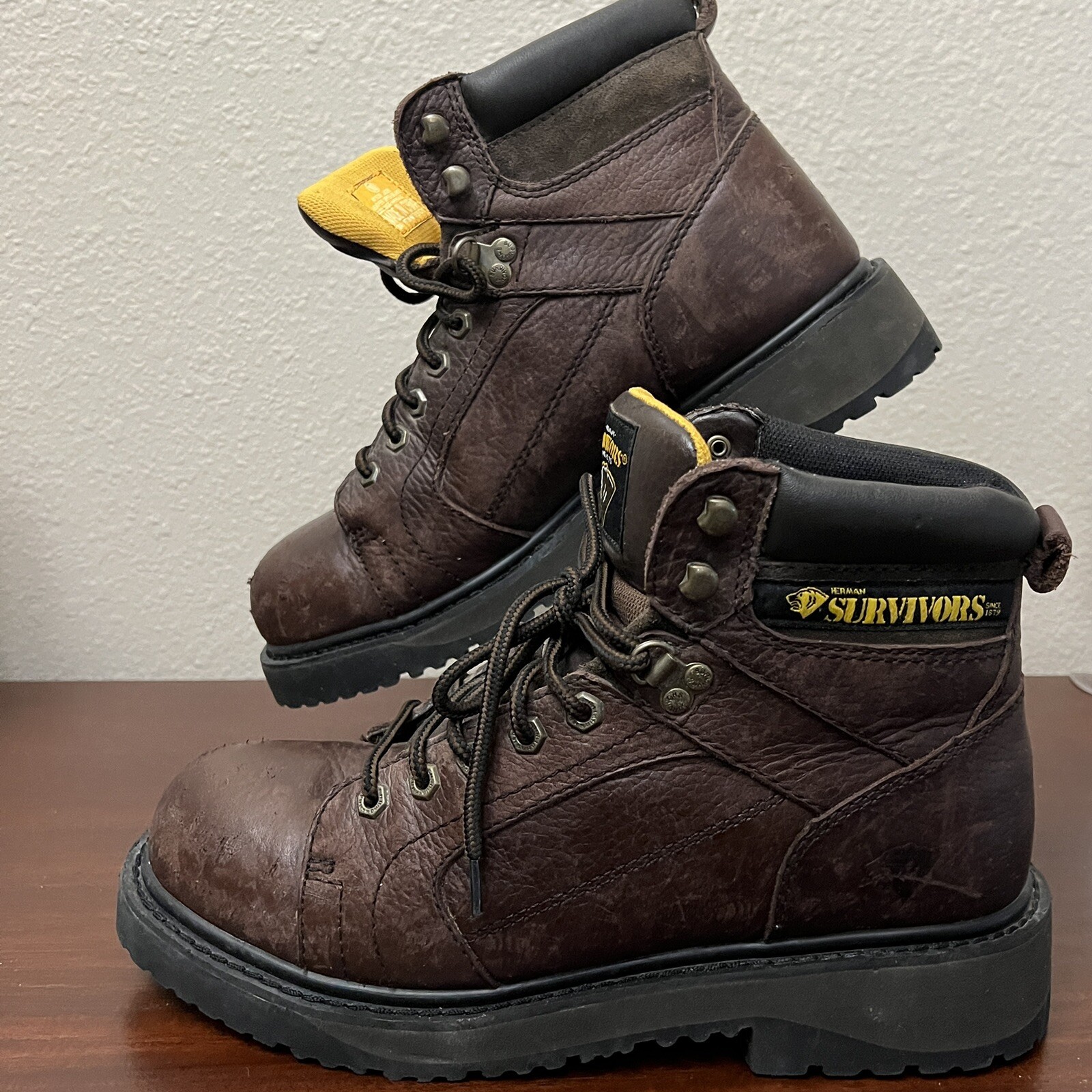 Herman Survivor Oxford Work Boots Mens 10 Brown Leath… Gem