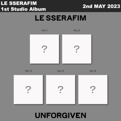 LE SSERAFIM UNFORGIVEN 1st Studio Album COMPACT Ver 5SET CD+Photocard+Etc+Track#