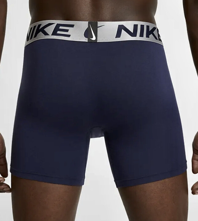 NIKE Luxe Cotton Modal Navy Blue Grey Boxer Briefs Underwear NEW Mens