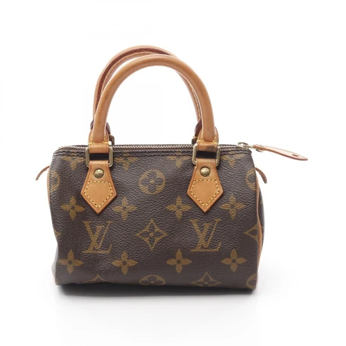 LOUIS VUITTON Mini Speedy Handbag M41534 Monogram canvas leather Brown Used LV