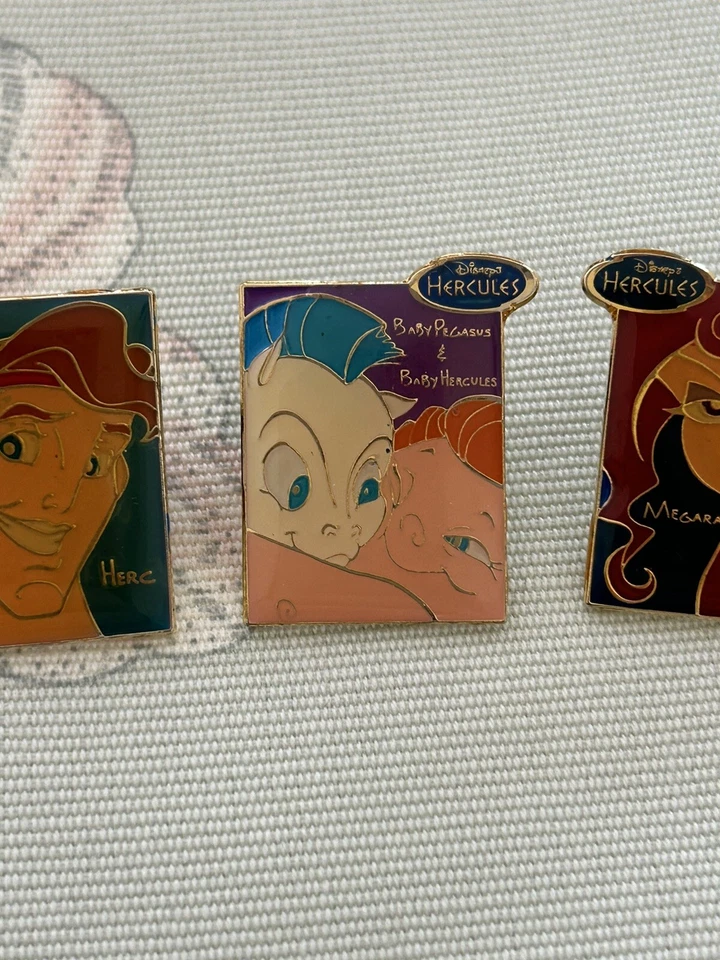 Disney Hercules Megara Pegasus Pin Box Theater Limited RARE Lot Of 3 Japan - Image 3 of 4