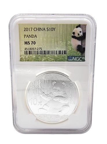 2017 China S10Y Panda Coin MS 70 Graded by NGC