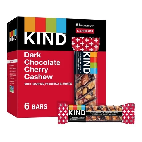 KIND Bars, Dark Chocolate Cherry Cashew, Gluten free, 1.4 oz, (Pack of 2)