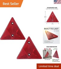 High Visibility Reflector Warning Sign - 2 Pack Slow Moving Vehicle Safety Alert