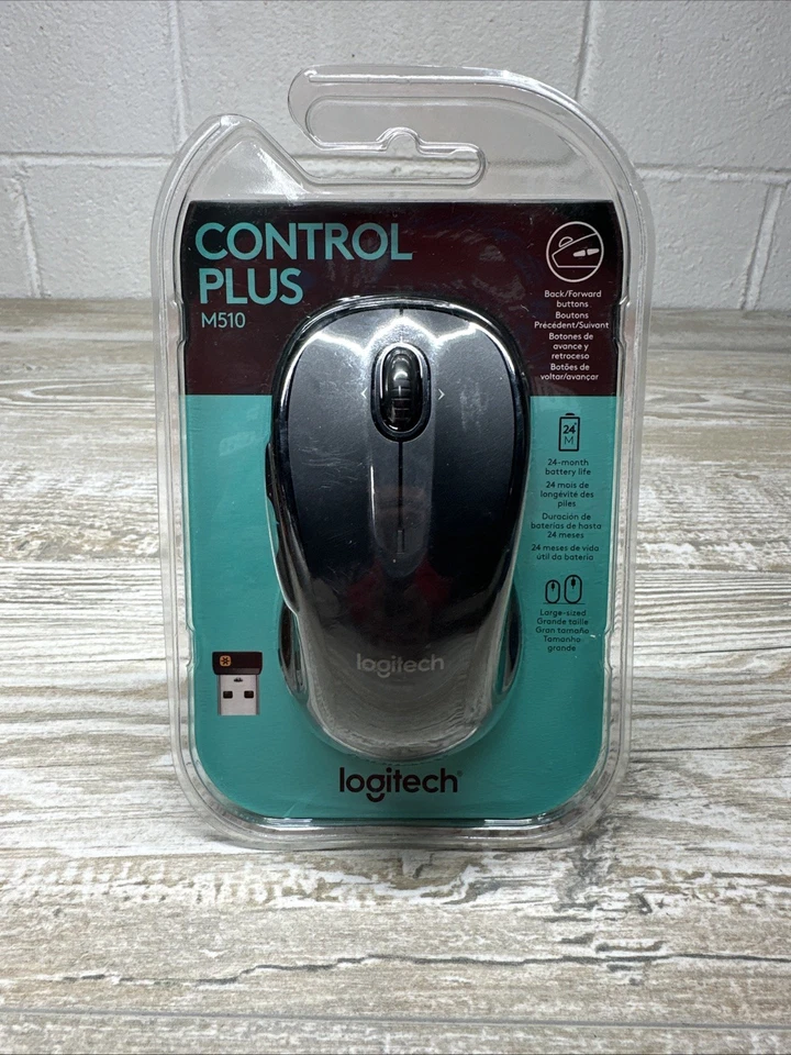 Logitech M510 Mouse Black Wireless Laser 910-001822 - Image 2 of 4