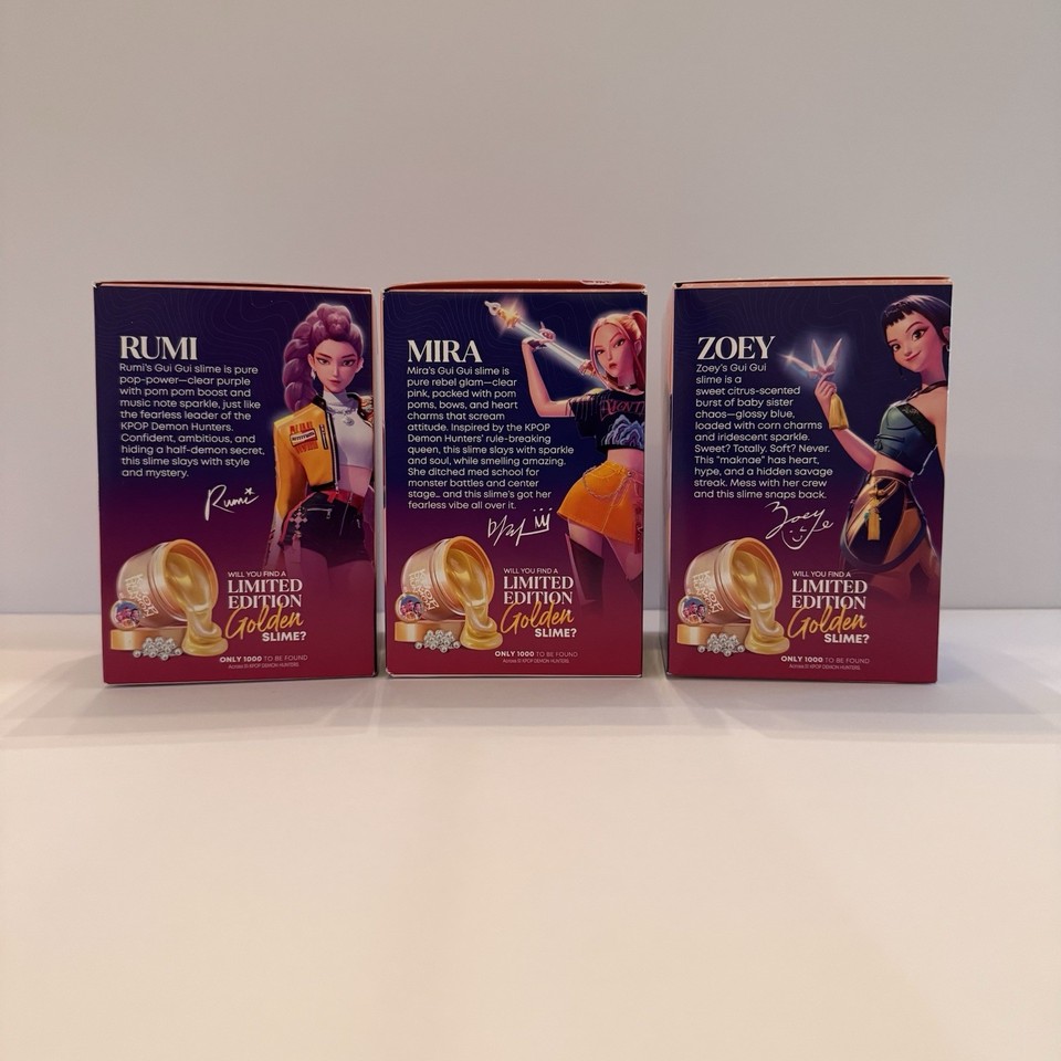 Gui Gui KPOP Demon Hunters Slime Kit RUMI MIRA ZOEY SET of 3 ...