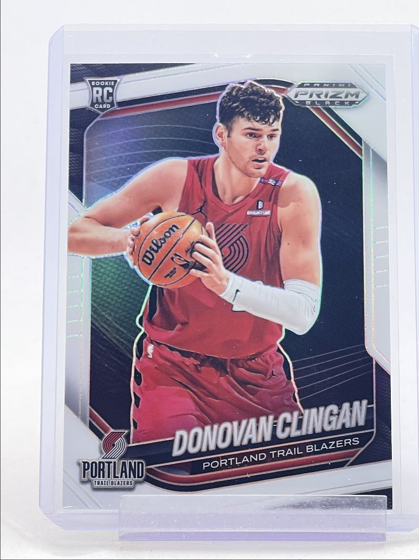 DONOVAN CLINGAN 2024-25 PANINI PRIZM BLACK ROOKIE WHITE #131 RC /175 Q2277