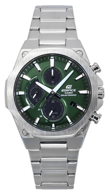 Casio Edifice Chronograph Green Dial Solar 100M Men's Watch EFS-S570D-3A