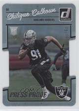 2016 Donruss Rookies Press Proof Silver Die-Cut 49/75 Shilique Calhoun #341 5i1