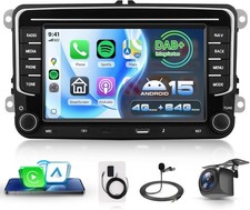 DAB+ Android 15 Autoradio Carplay Navi für VW GOLF 5 6 Plus Polo Passat GPS WIFI