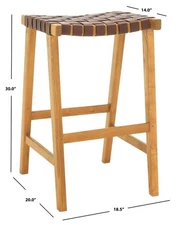 Safavieh ABREU RECTANGLE BARSTOOL, Reduced Price 2172767728 BST1012F