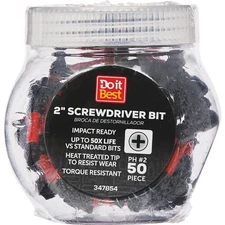 Do it Best 2 In. Phillips #2  Ready Screwdriver Bit (50-Pack) SIM Supply, Inc.