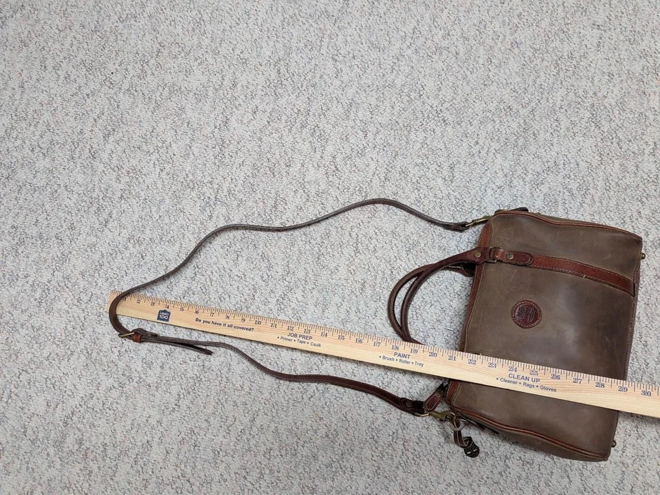 Bolso de lona vintage hecho en EE. UU. TIMBERLAND cuero cuero cuero PIEL DE VACA TOTE Foto 4 de 4