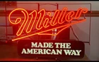 Vintage 1980s Miller Beer "Made the American Way" Neon Bar Sign- Excellent Cond