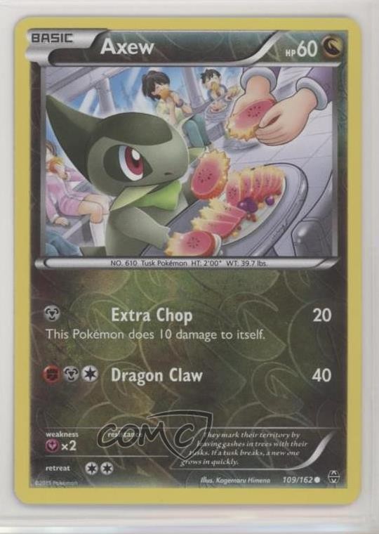 Axew Reverse Foil Pokémon XY BREAKthrough #109