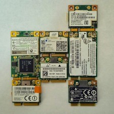 Lot of 7 Mixed Laptop WiFi Cards - Intel, Broadcom, Realtek, Atheros - Mini PCIe