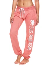 U.S. Polo Assn. Women’s Jogger Sweatpants Lounge Pants Coral 