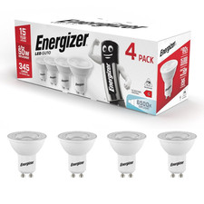 Energizer GU10 LED Bulbs 4.2W 6500K Daylight White 345lm S14426 – Box of 4
