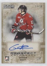 2014-15 ITG Heroes and Prospects Prospect Gold 17/30 Graham Knott #31 Auto xp6