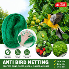 33FT Anti Bird Netting Pond Net Protection Tree Crops Plants Fruits Garden Mesh