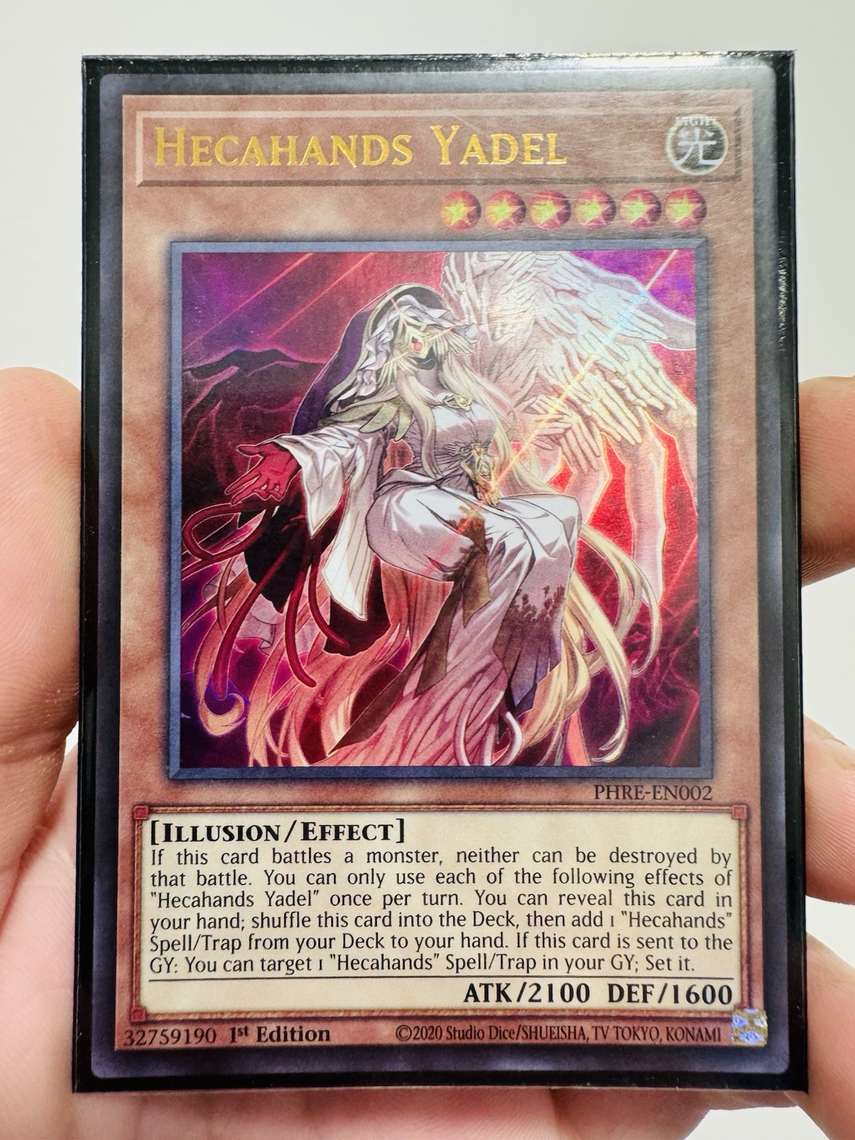 Hecahands Yadel PHRE-EN002 YuGiOh Phantom Revenge trading card — raw and PSA graded price guide