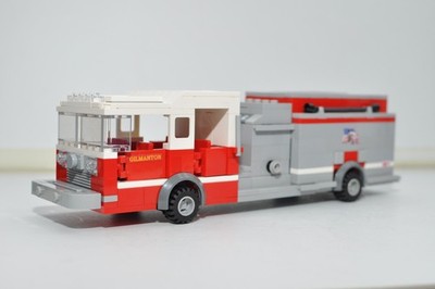 Gilmanton Fire Truck Rescue Red Custom Model compatible Built With LEGO  Bricks