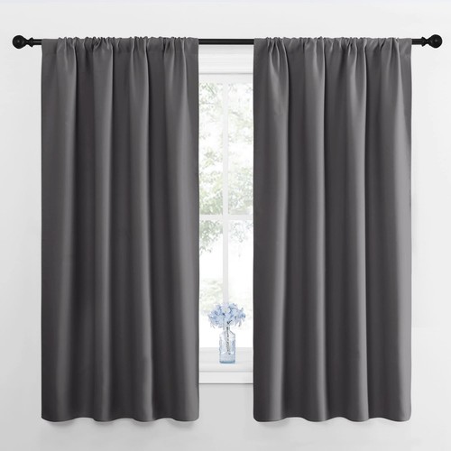 Blackout Curtains Panels for Bedroom - Thermal Insulated Rod Pocket Window Bl...