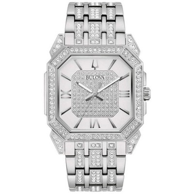 Bulova Crystal Octava Silber Herrenuhr 96A285