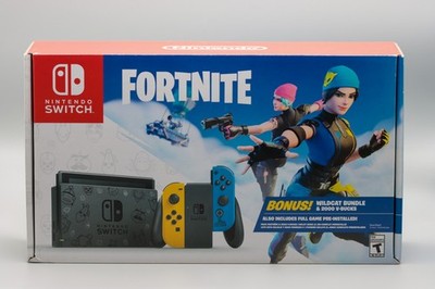 Nintendo Switch Fortnite Wildcat Console Bundle Yellow/Blue Joy