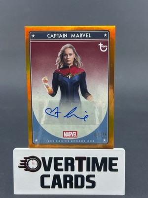 2026 Topps Marvel Brooklyn Collection Brie Larson Captain Marvel Auto Orange /25