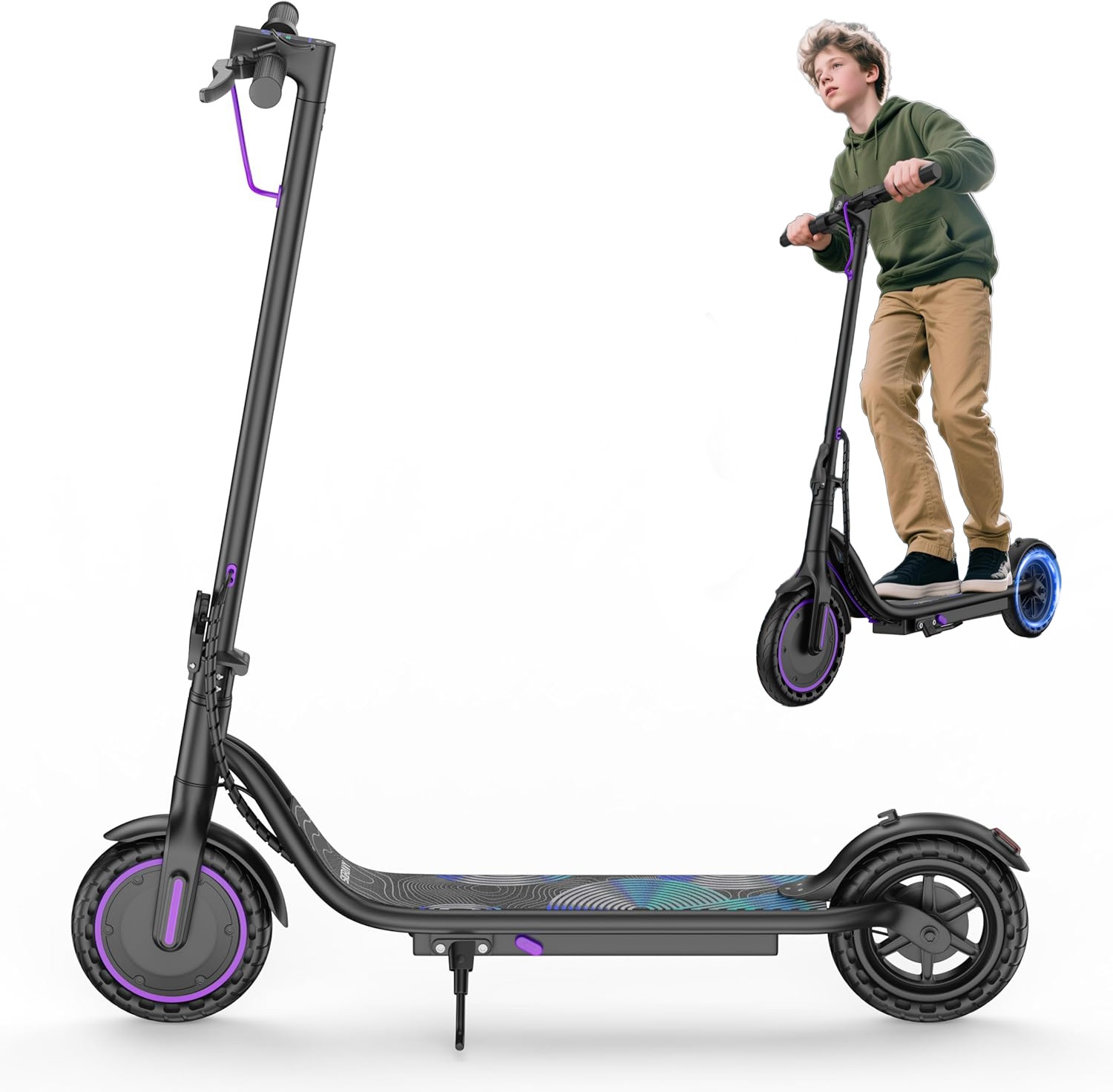 Sigravy PURPLE electric scooter for adult 19MPH E Scooter with app 8.5" Tires