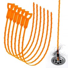 6Pack 25 Inch Flexible Drain Snake Clog Remover Hair Drain Removal Tool for Sink