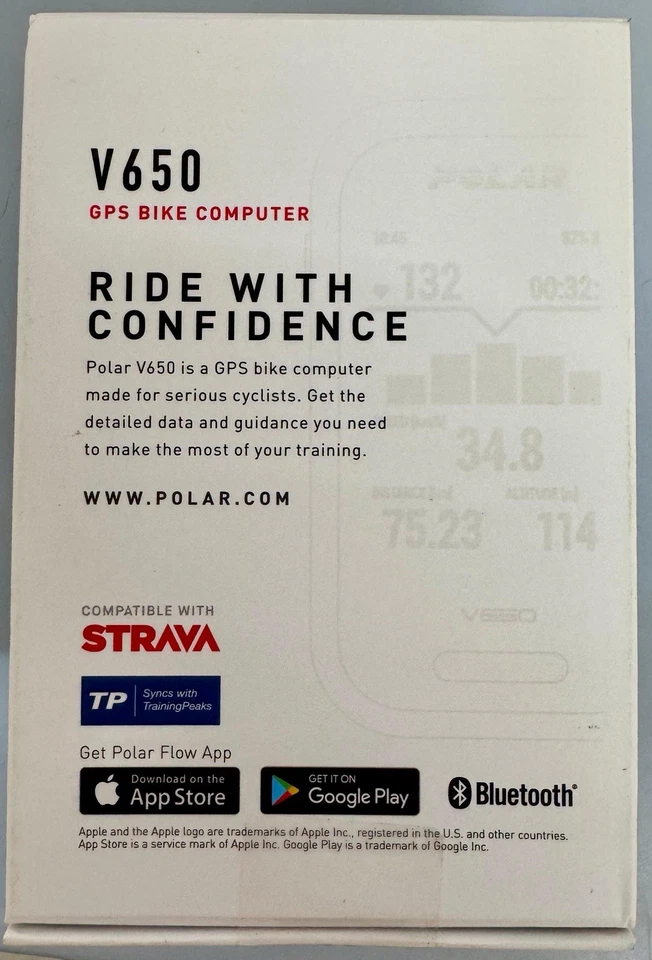 Polar V650 GPS Bike Computer Strava Compatible Bluetooth Cycling Computer New - Image 3 of 4