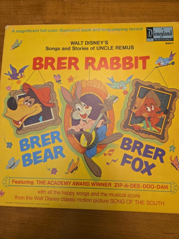 Brer Rabbit: Songs and Stories of Uncle Remus Vinyl 1970 Walt Disney 33rpm