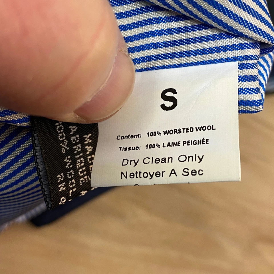 Tommy Hilfiger Waistcoat Mens Small Navy Blue Worsted Wool Vest Lined - Image 4 of 4