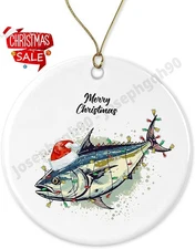 Fish Christmas Ornament - Xmas Tree Decor Ornament - Fish Keepsake Gift - Cer...