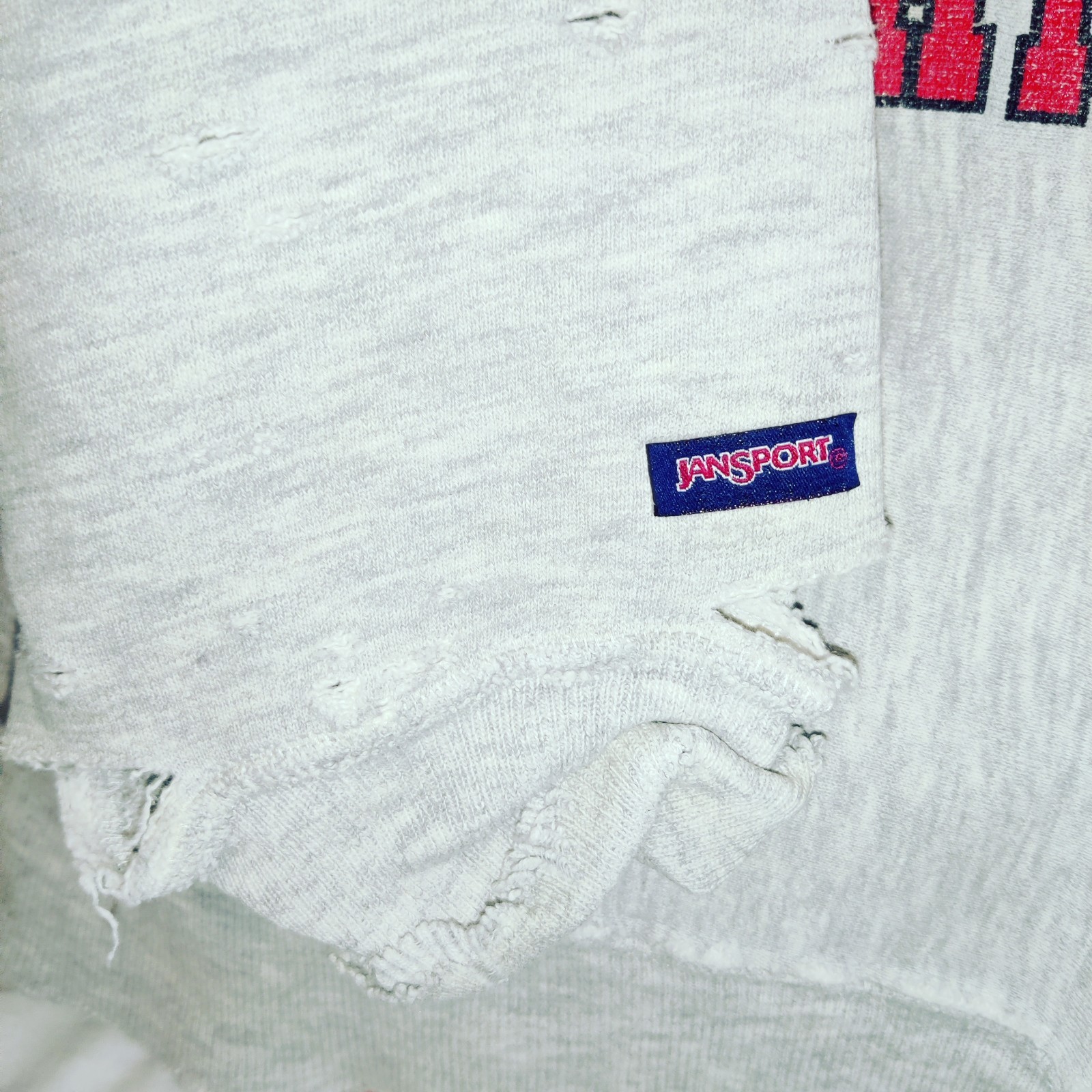 JanSport Athletic Dept, Sweatshirt Naturally Distressed Trashed 1994 Pre Loved image 7