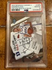2024 COOPER FLAGG BOWMAN CHROME U COLLEGE RULE PLAYBOOK #CRP5 GRADED PSA 10
