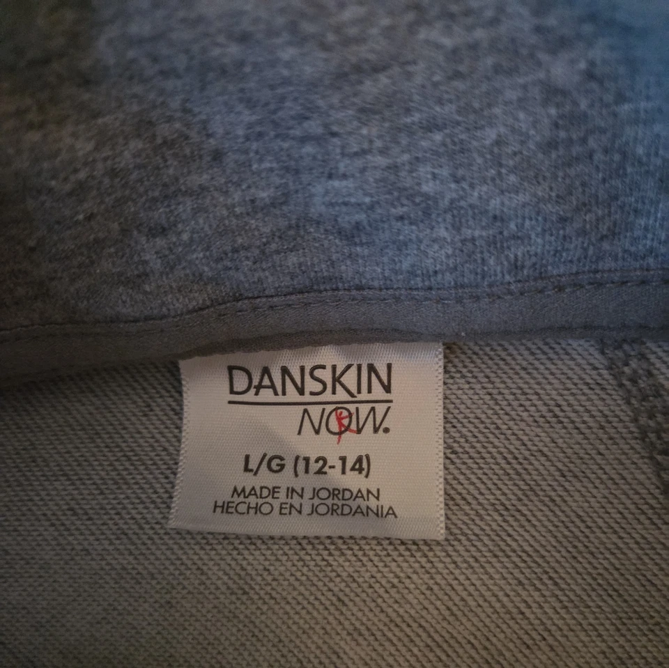 Девочек Danskin теперь серый молнии куртка большой 12/14 - Изображение 4 из 4
