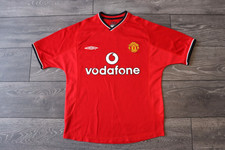 SIZE YOUNG 164 CM. MANCHESTER UNITED HOME FOOTBALL SHIRT UMBRO VODAFONE 2000/02