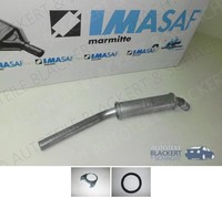 Imasaf ESD Auspuff Endtopf + Anbauteile für Opel Kadett B + Olympia A 1966-1973
