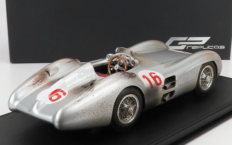 MODELLINO AUTO STATICO GP REPLICAS MERCEDES F1 W196R FANGIO 1954 SCALA 1/18 - Immagine 2 di 4