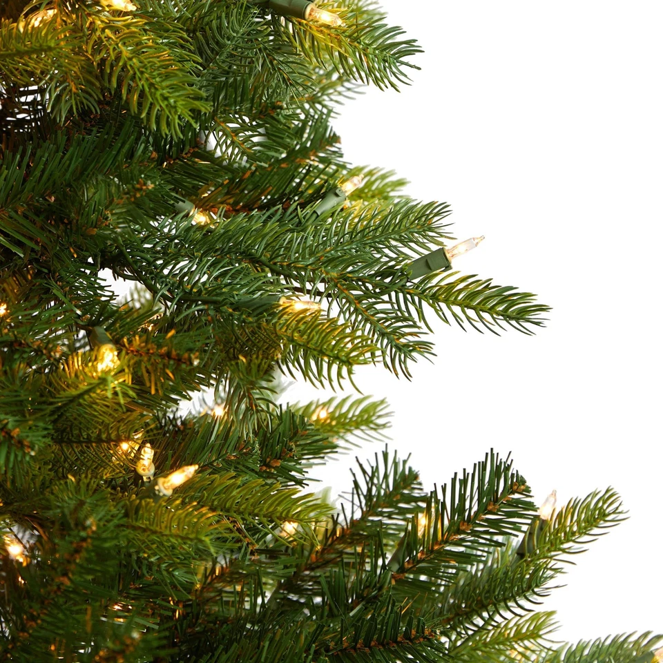 Nearly Natural 6ft North Carolina Spruce Christmas Tree with 350 Clear Lights - Image 4 of 4