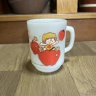 Apple Dumplin Strawberry Shortcake Mug/ Cup Vintage Milk Glass Anchor Hocking
